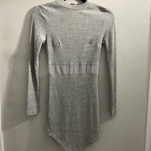 Never worn long sleeve gray bodycon dress
